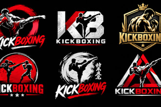 design a professional, boxing, martial arts, fighting, sports kickboxing logo