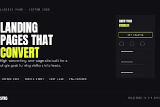code a high converting landing page for your business