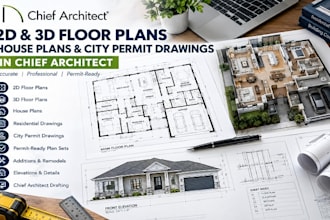 do 2d 3d floor plans city permit drawing house plans in chief architect