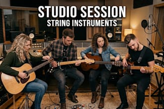 record electric, acoustic, bass, classical guitar for your project