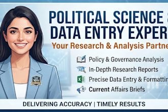 do expert political science research, policy analysis, and data entry