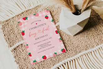 design custom birthday invitations, digital invites, cards and canva templates