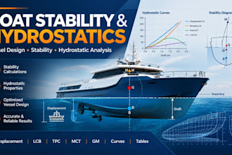 calculate boat stability, hydrostatics for your vessel design