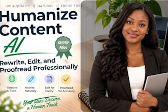humanize ai content, rewrite, edit, and proofread professionally