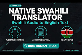 translate swahili audio to english text accurately