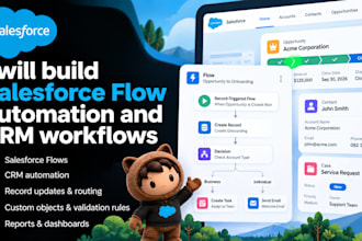 build salesforce flow automation and CRM workflows