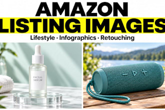 design amazon product listing images and lifestyle images