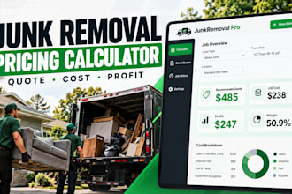 build a junk removal pricing and profit calculator