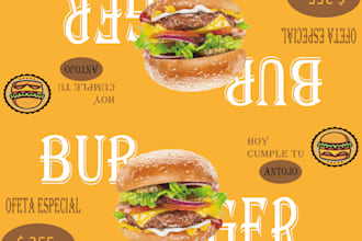 design professional food flyers and menu table tents