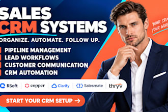 set up rsoft copper clarify salescaptain thryv salesmate crmone knack automation