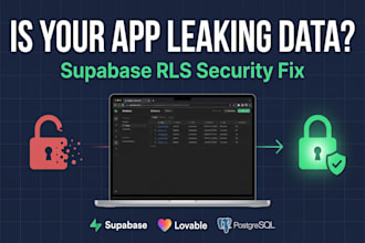 fix supabase rls security and bugs in your lovable bolt replit app