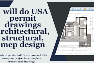 do USA permit drawings architectural, structural, mep design