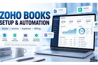 set up and automate zoho books, invoice, expense and billing