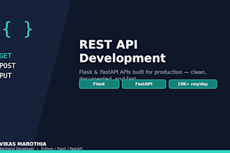 a fast production ready rest API in flask or fastapi