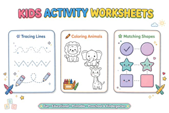 design cute preschool worksheets , kindergarten activity