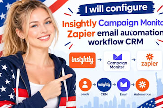 configure insightly campaign monitor zapier email automation workflow CRM