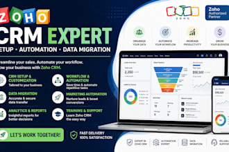 setup zoho CRM landing page marketing automation data migration managements