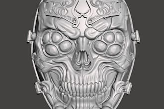 sculpt 3d mask, halloween mask, 3d cosplay mask, 3d cosplay helmet for printing