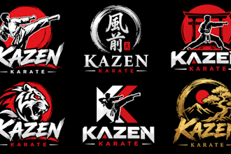 design a professional, martial arts, dojo, combat sports, or fighter karate logo