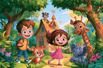 children book illustration and children book illustration