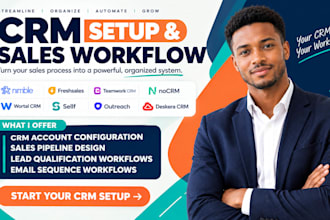 setup nimble freshsales teamwork crm nocrm wortal crm sellf outreach deskera crm