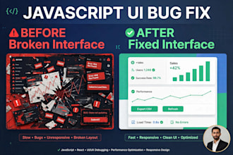fix HTML, CSS, javascript and responsive layout bugs