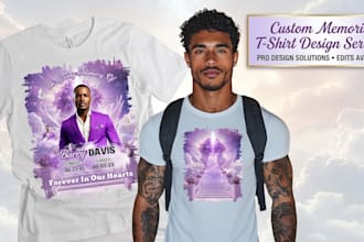 design custom rip memorial in loving memory t shirt design