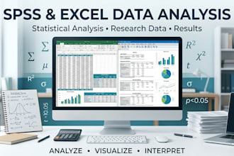 do spss and excel data analysis and statistical analysis