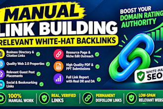 do manual link building with relevant white hat backlinks