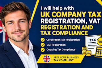 help with UK company tax registration, vat registration and tax compliance