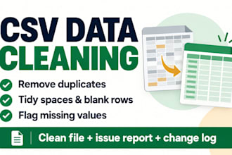 clean and format your CSV data and remove duplicates