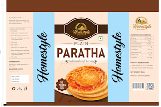 design professional food packaging and paratha packaging