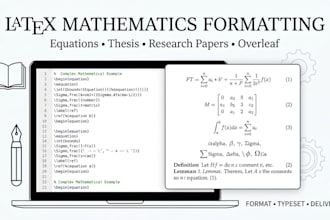 format mathematical equations and documents in latex
