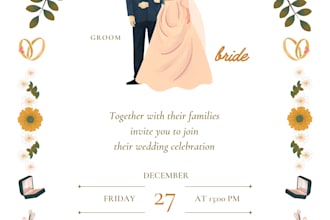 design luxury wedding invitation card
