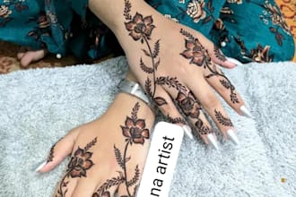 design unique  bridal arabic party mehndi henna designs