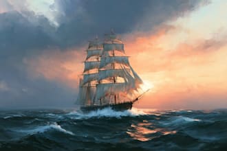 create ship oil painting of you idea