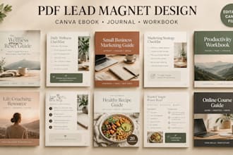 create professional PDF lead magnet workbook ebook canva book design lead magnet