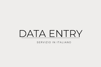 do professional data entry and virtual assistant tasks in italian