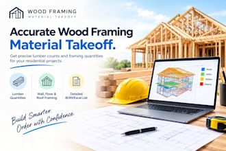 provide accurate wood framing and lumber material takeoffs for your project