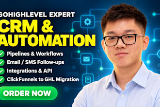 be your gohighlevel expert for ghl CRM setup, workflows and automation
