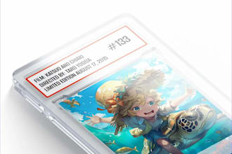 create premium tcg card illustrations, cards and editable templates