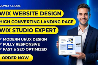build wix website design, wix landing page, wix studio website, wix expert