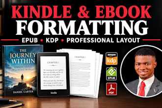 do ebook formatting, kindle formatting and epub conversion