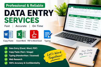 data entry copy paste and typing