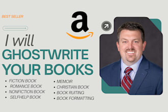 do ghostwriter, ebook writer, book writer and novel writer