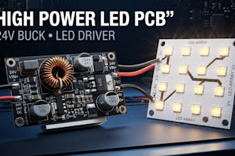 design high power led emitter pcb, 24v buck converter and led driver layout