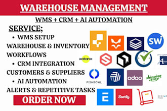setup odoo sortly erpnext katana cin7 core fishbowl warehouse management CRM
