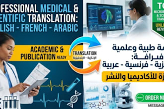 translate and proofread scientific and medical text