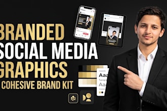 branded social media graphics and brand kit