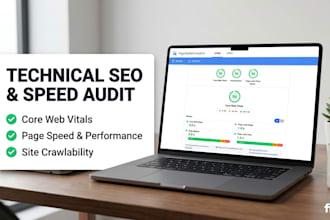 do a technical SEO audit and page speed fix report